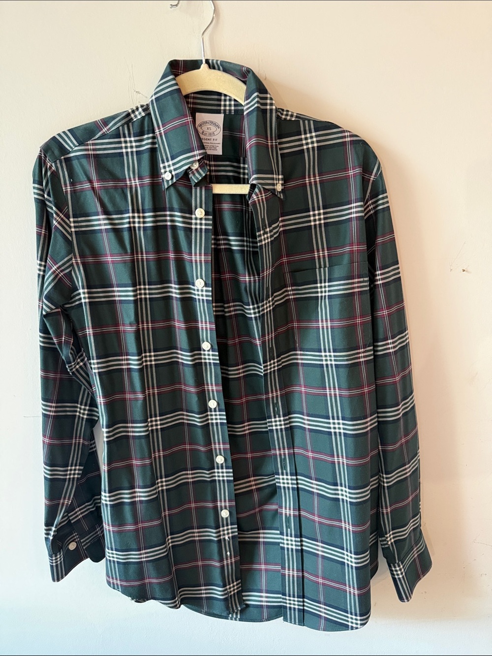 Brooks Brothers Dark Green Plaid Button-Down Shirt
